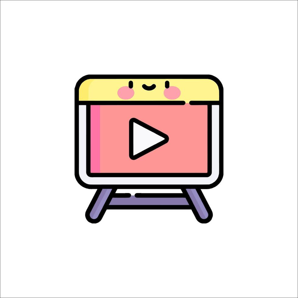 A cartoon player icon on a white background vector