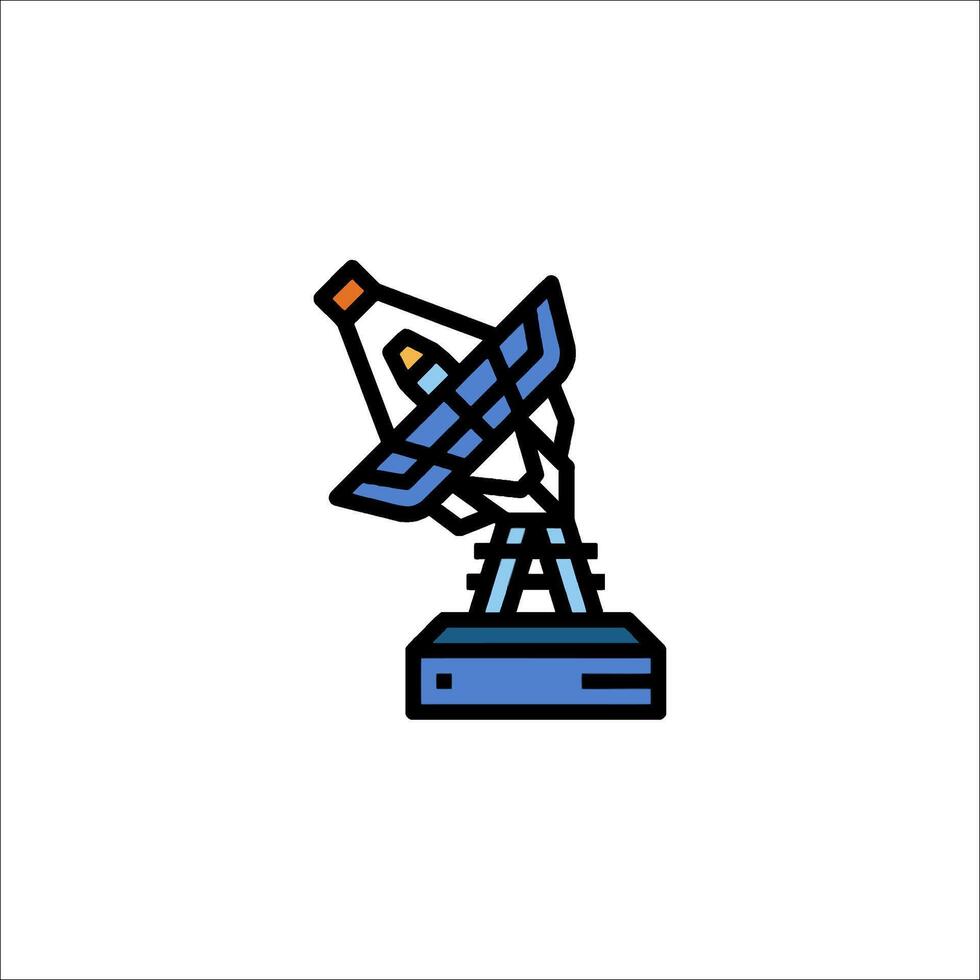 A satellite dish icon on a white background vector