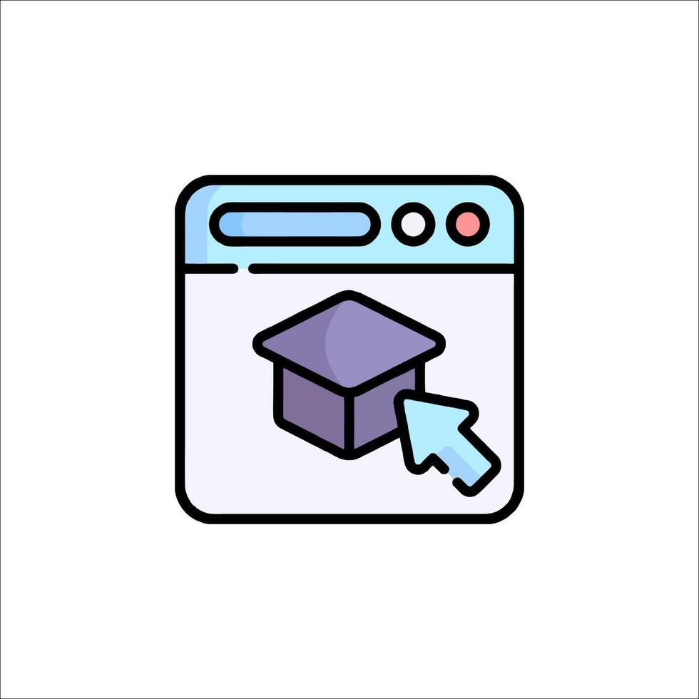 un computadora pantalla con un caja y un ratón cursor vector