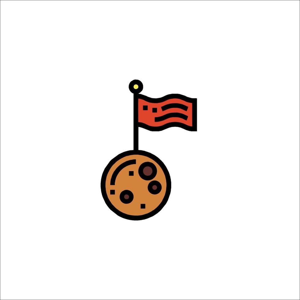 A cookie with a flag on top of it vector