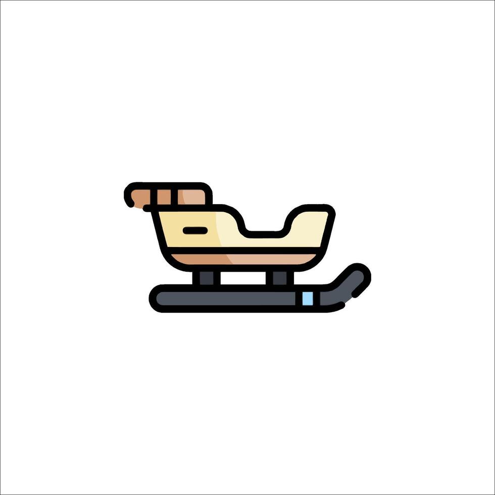 Sled icon illustration vector