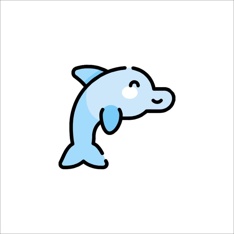 A cute dolphin with a smile on its face vector