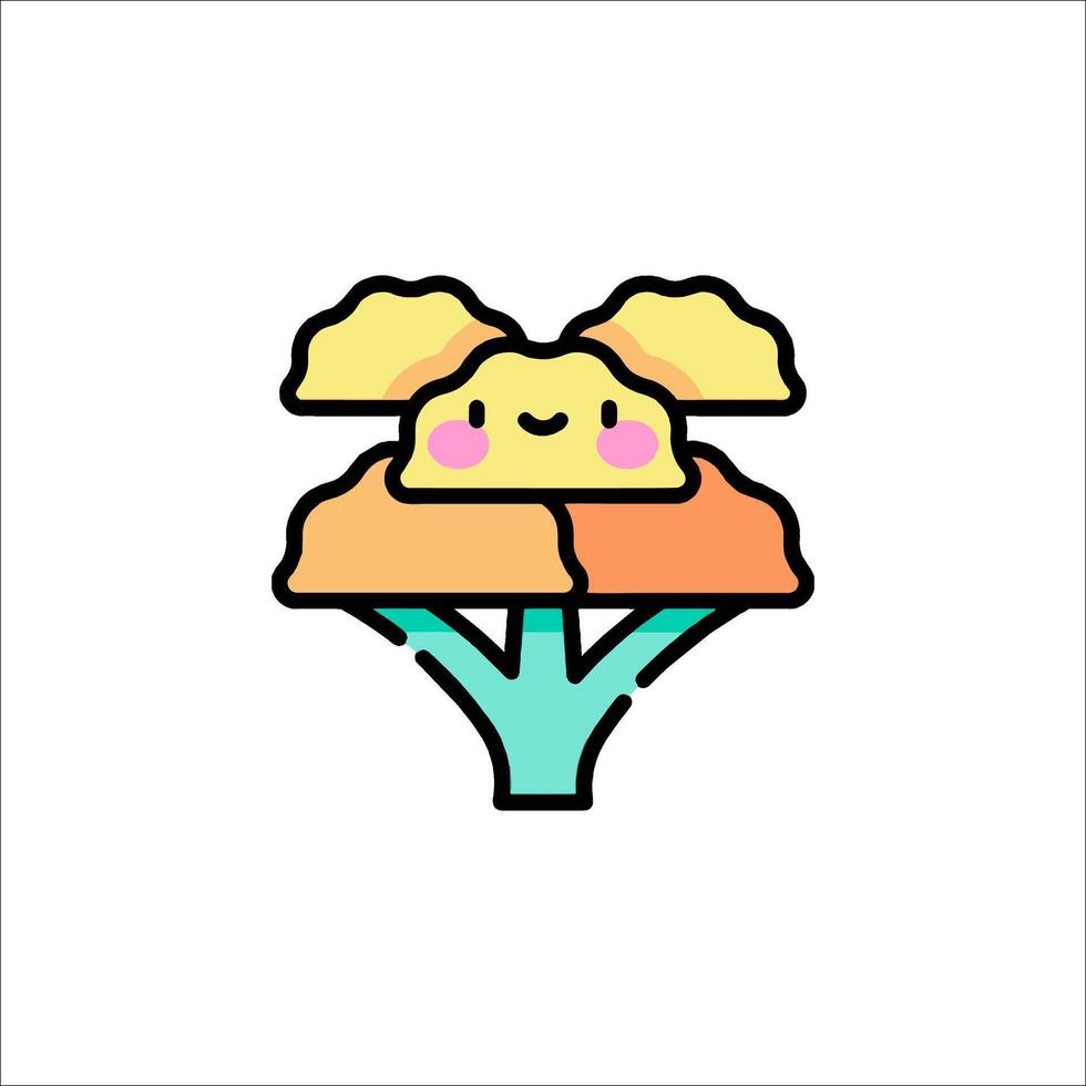 A cute little bunny sitting on top of a flower vector