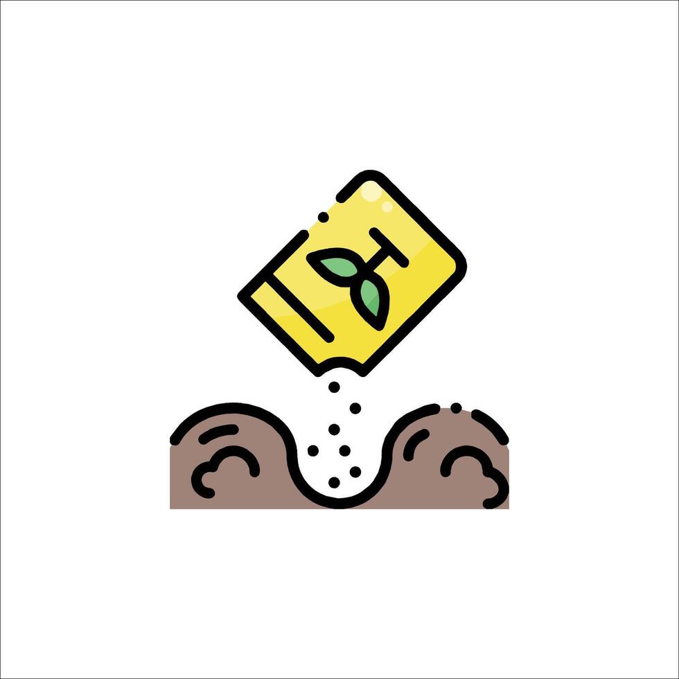 Planting seed icon illustration vector