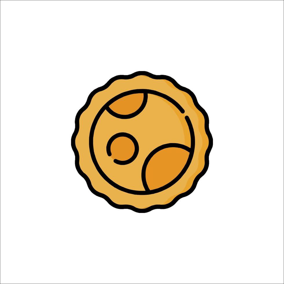 A pie icon on a white background vector