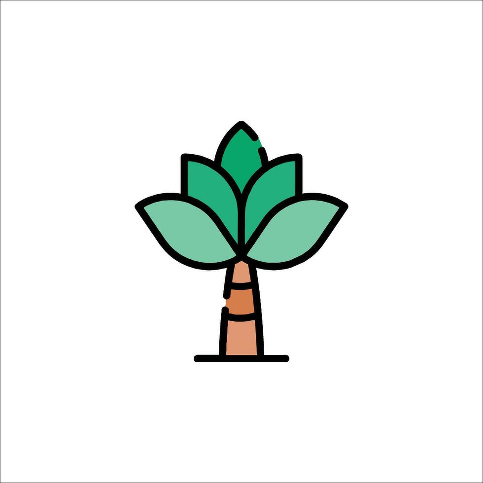 A green tree icon on a white background vector