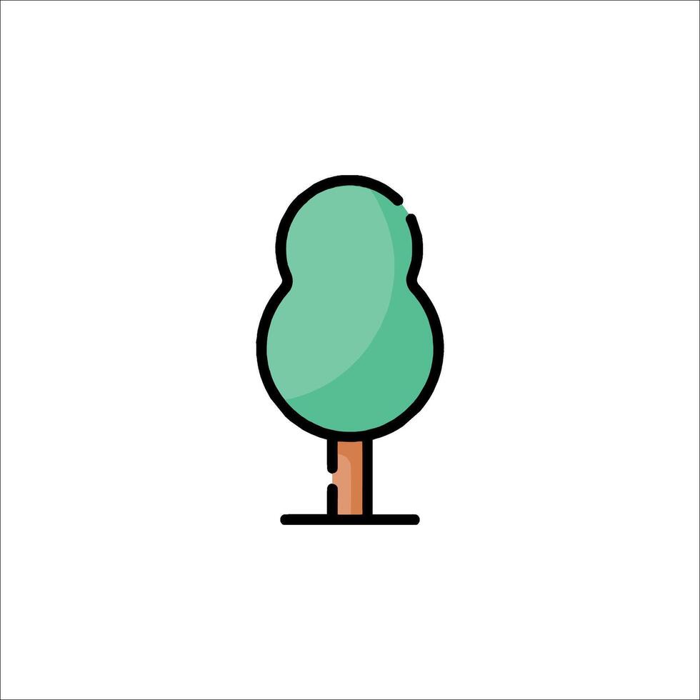 A green tree icon on a white background vector