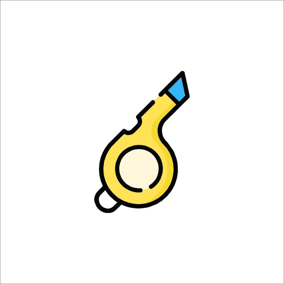 A yellow and blue tool with a blue handle vector