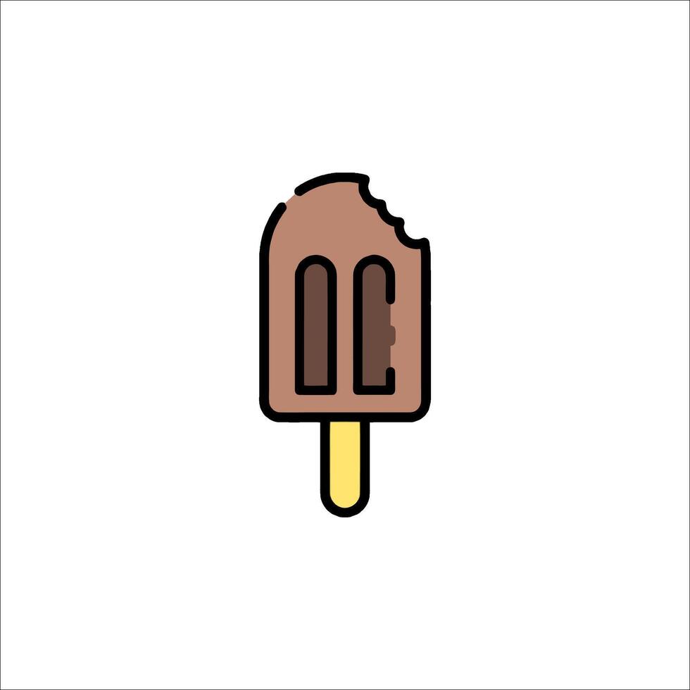 Ice cream icon on a stick illustration vector