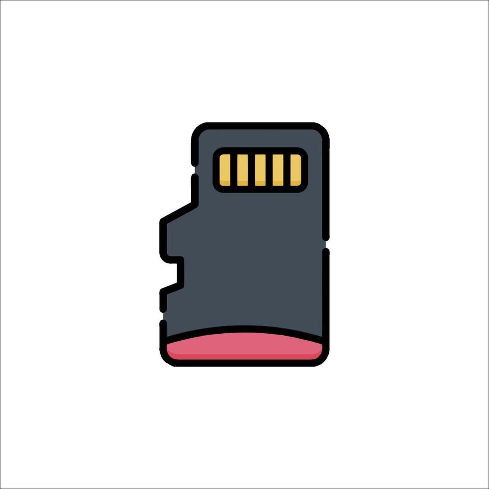 A memory card icon on a white background vector
