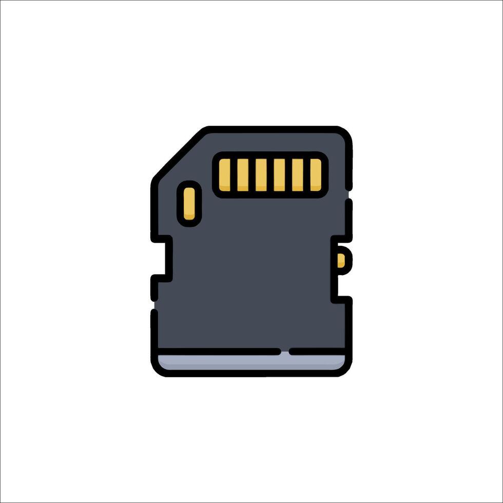 A memory card icon on a white background vector