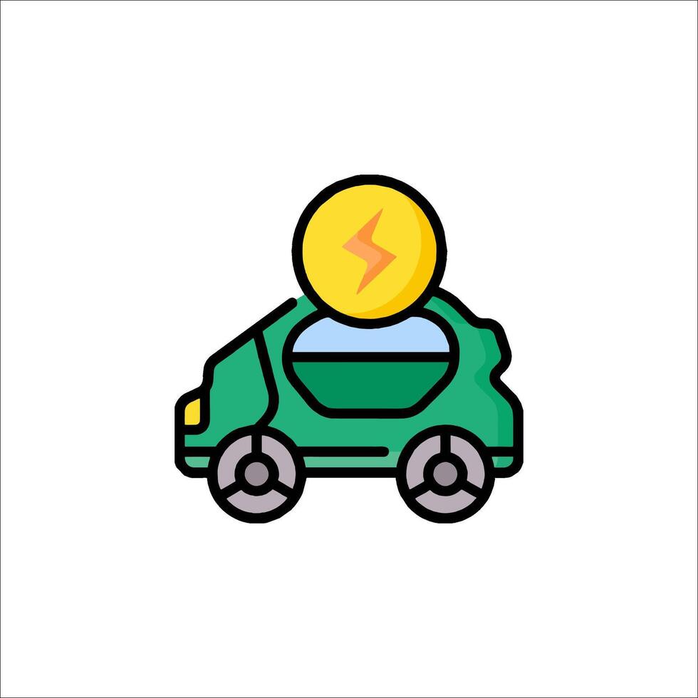 Electric car icon illustration vector