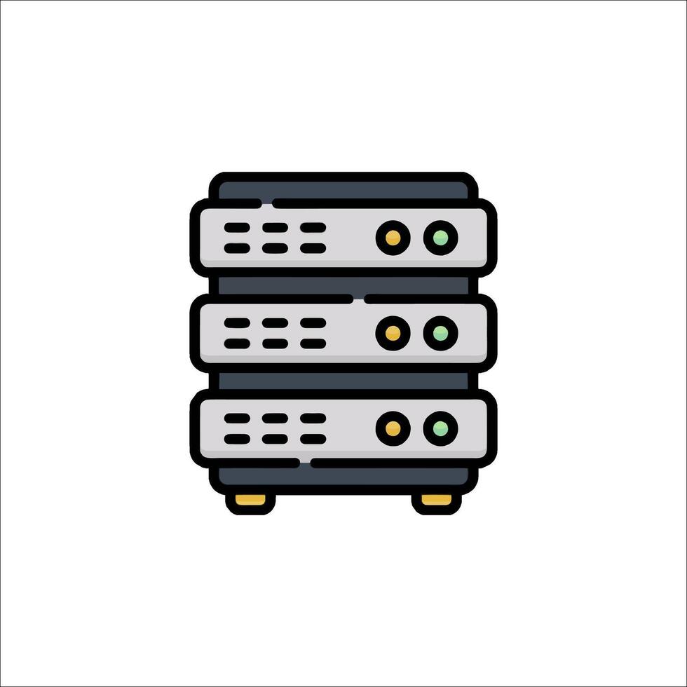 Server rack icon illustration vector