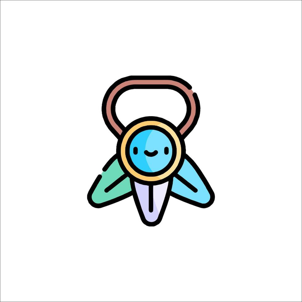 A cute little baby pacifier with a smile on it vector