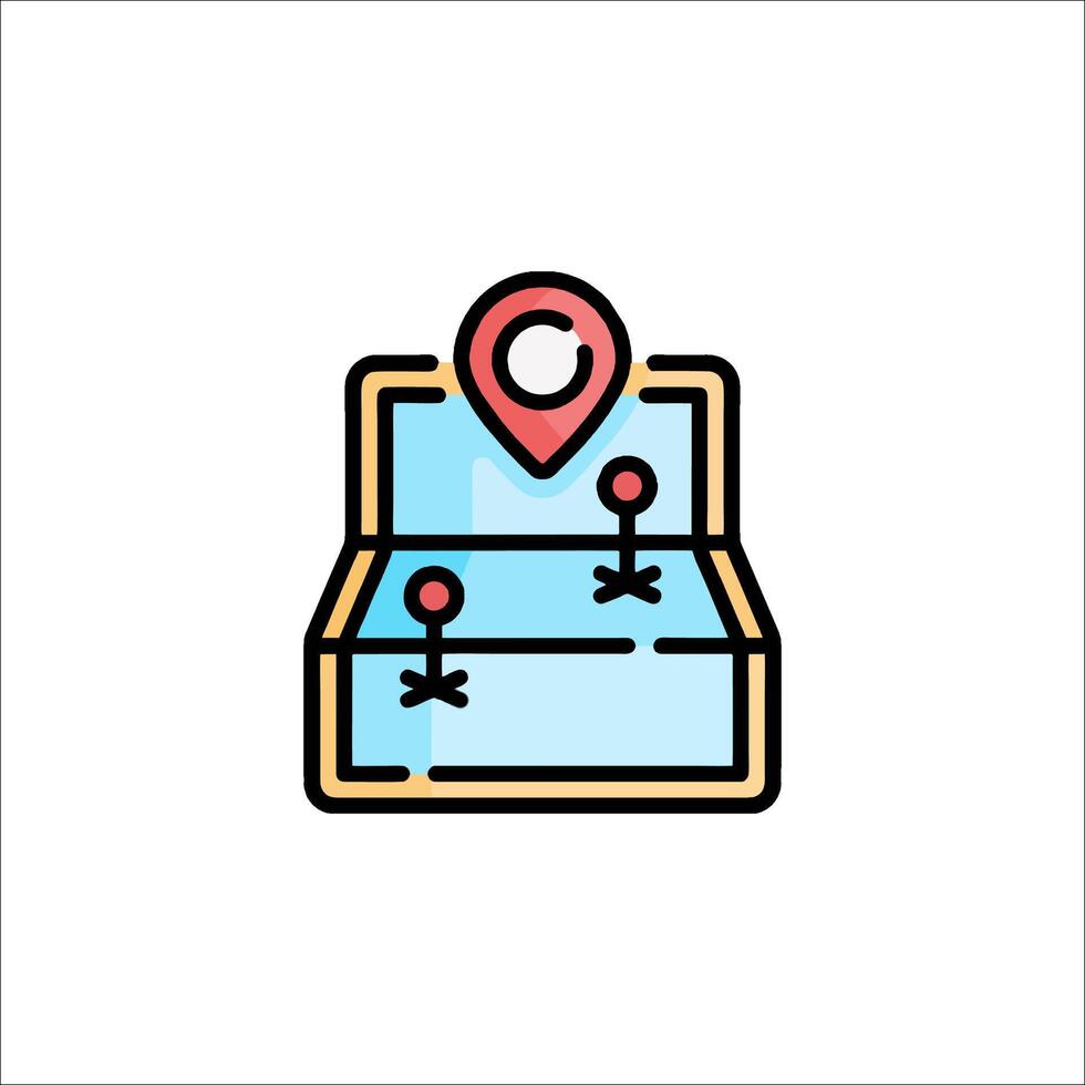 A map pin icon on a white background vector