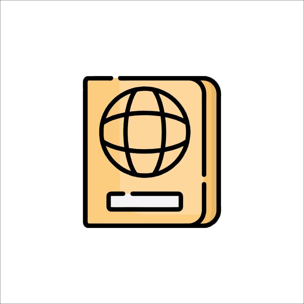 A globe icon on a book vector