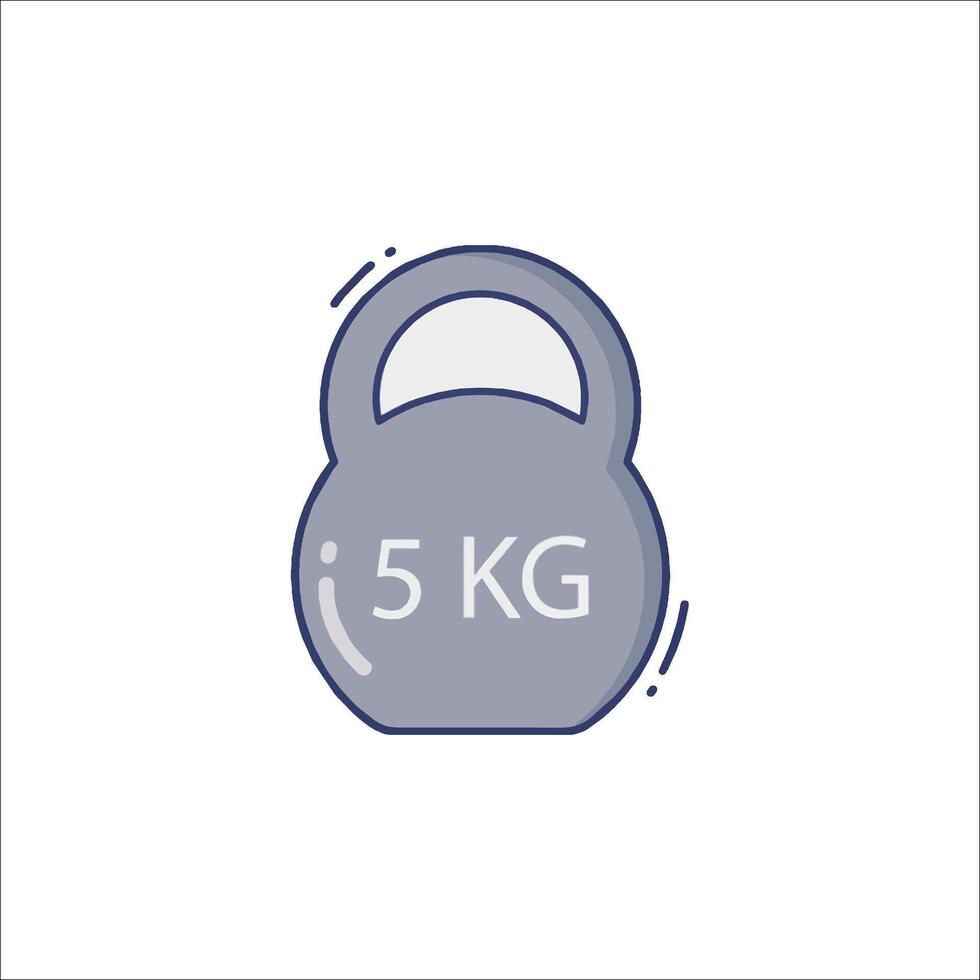 A weight kettlebell icon on a white background vector
