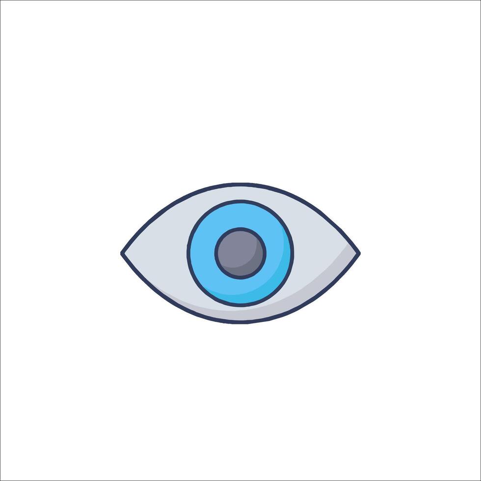An eye icon on a white background vector