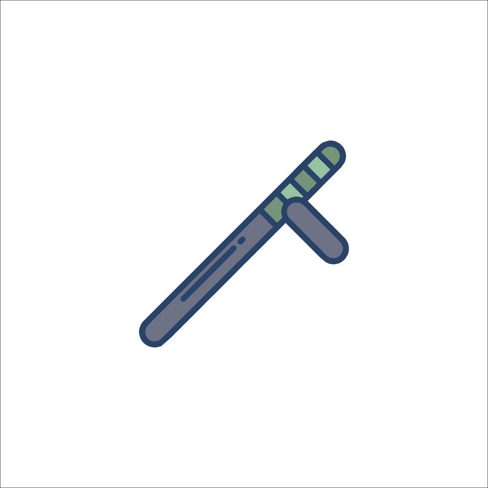 A blue and green icon of a knife vector