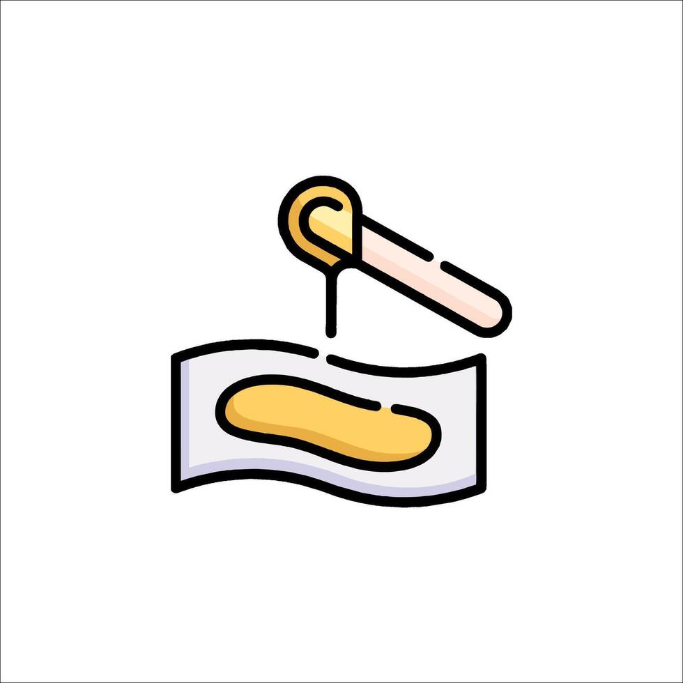 A stick with a piece of bread on it vector