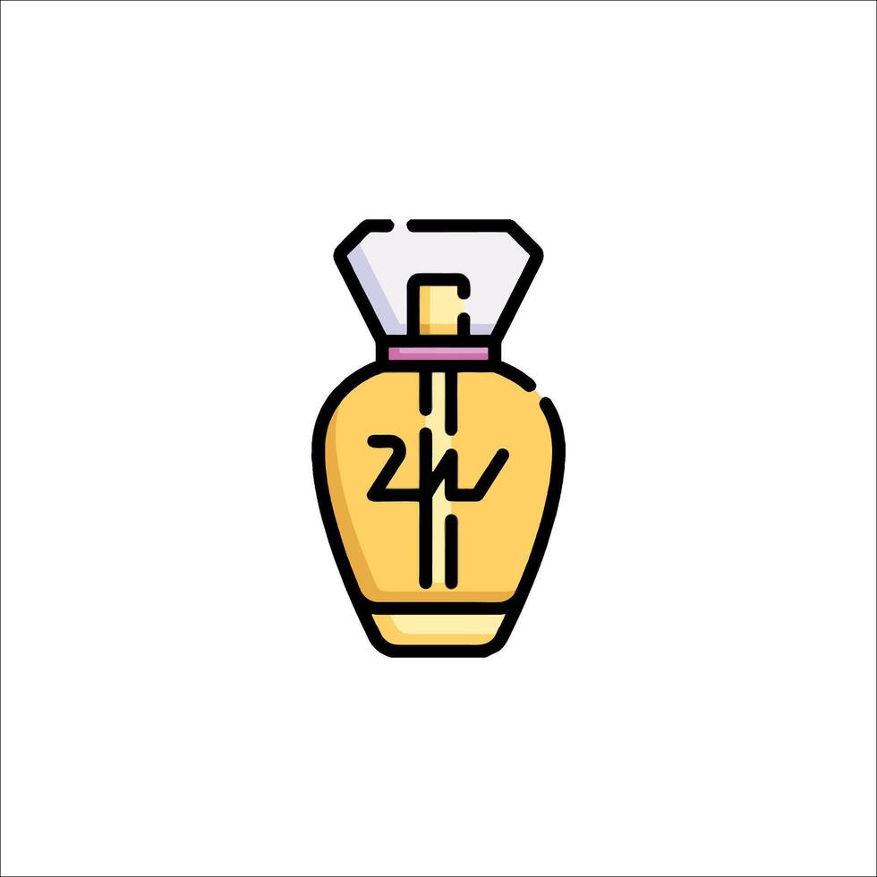 A perfume bottle with the word vz on it vector