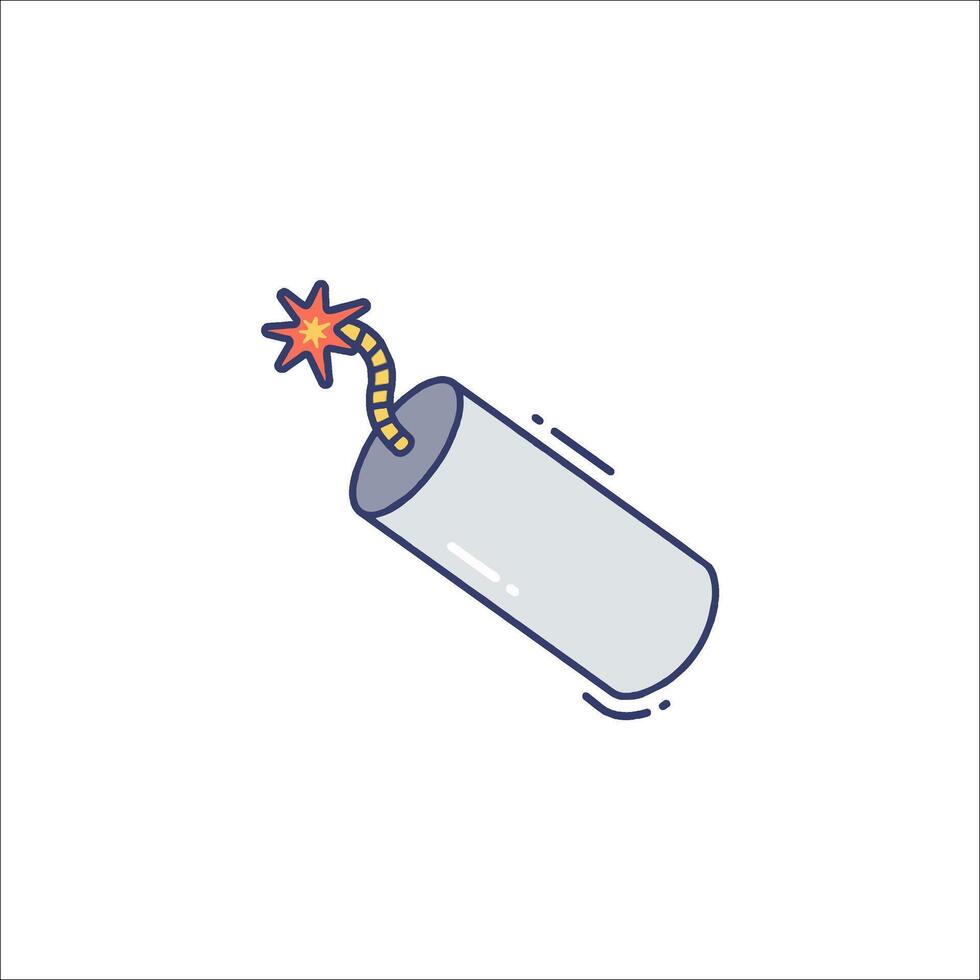 A dynamite icon with a firework inside vector