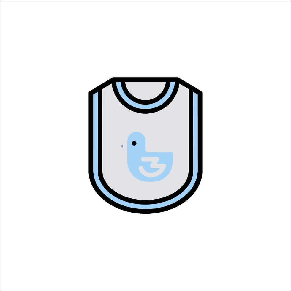 A bib with a bird on it vector