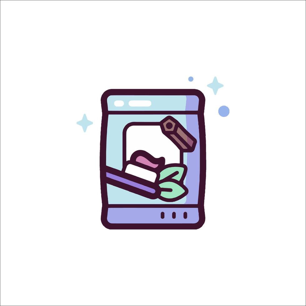 A kitchen appliance with a knife and fork vector