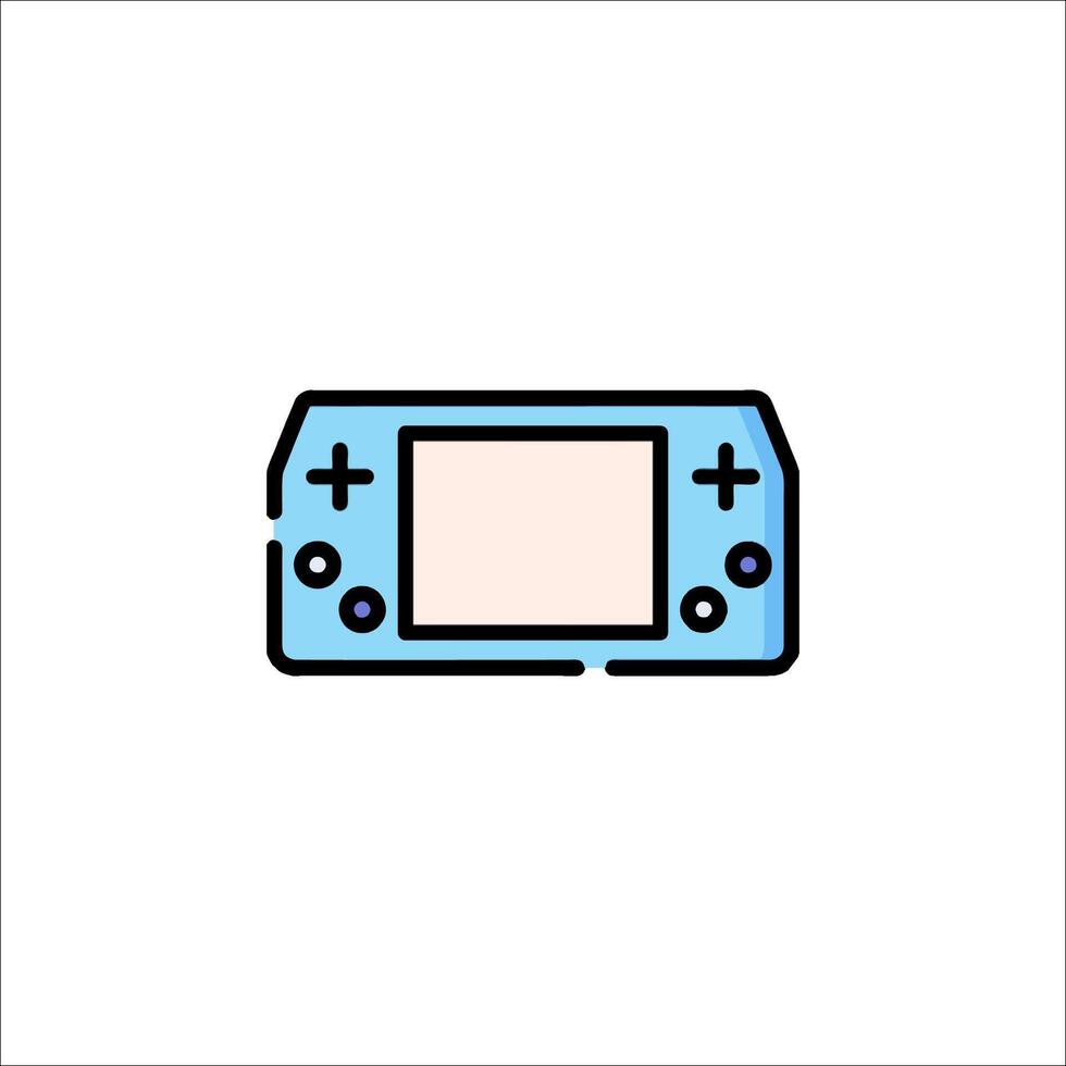 A blue game controller icon on a white background vector