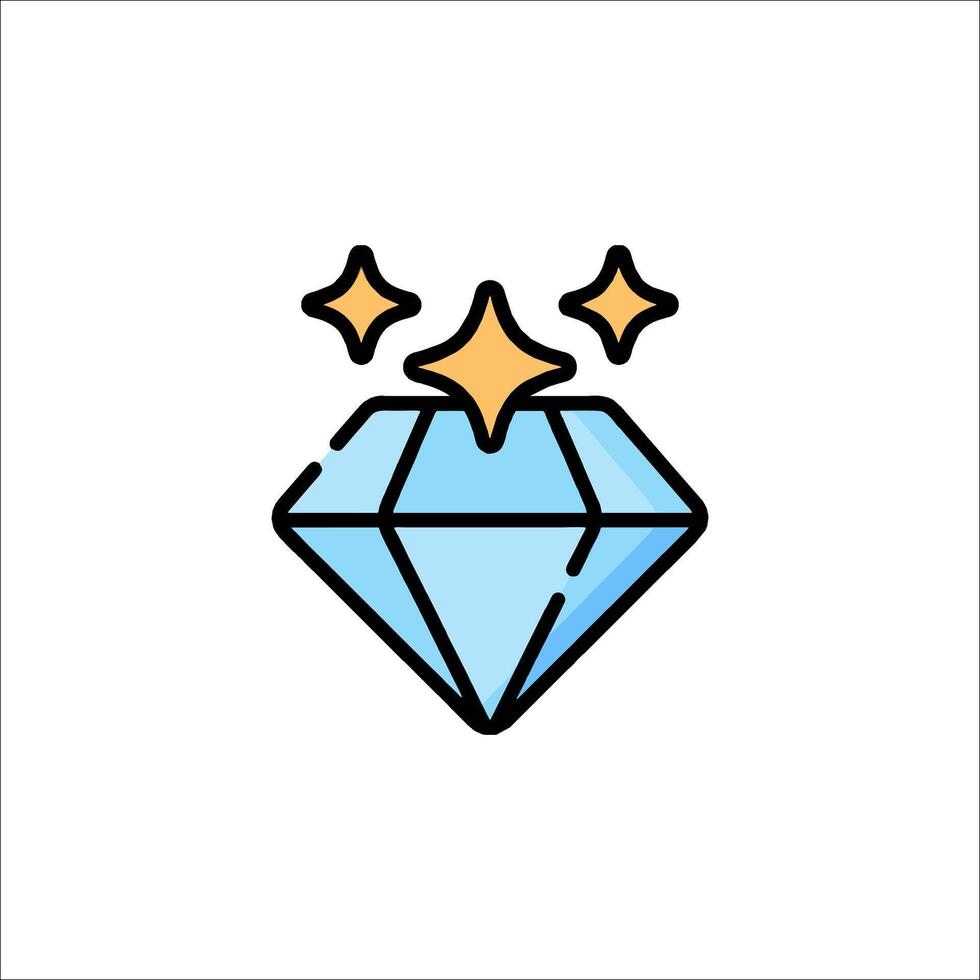 Diamond icon illustration vector