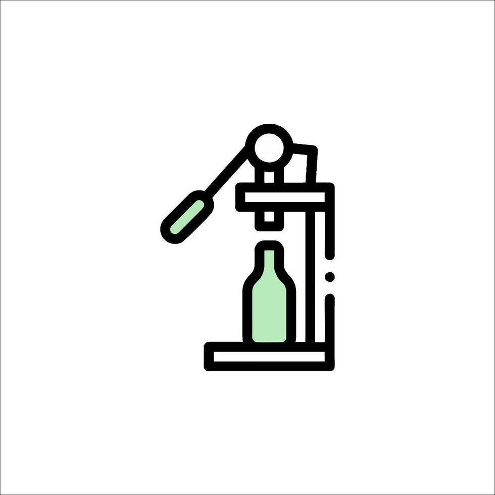 A bottle opener icon on a white background vector