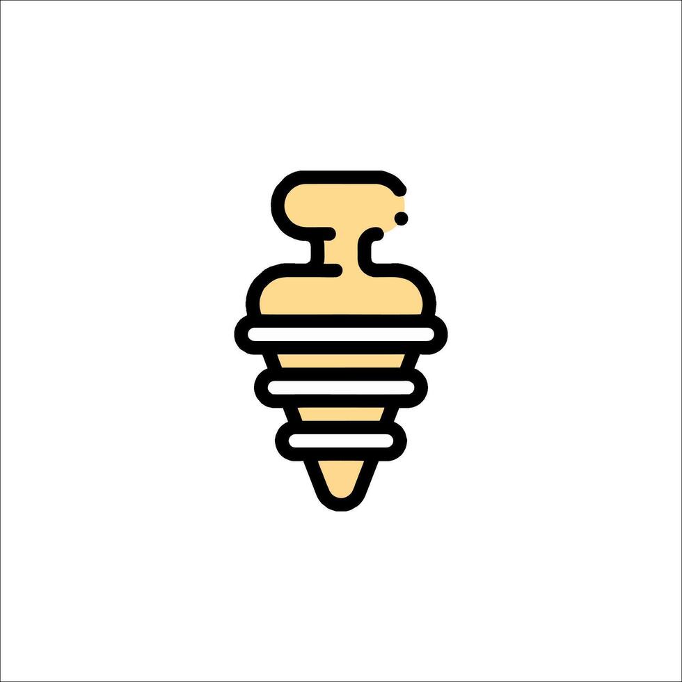 A screw with a handle on it vector