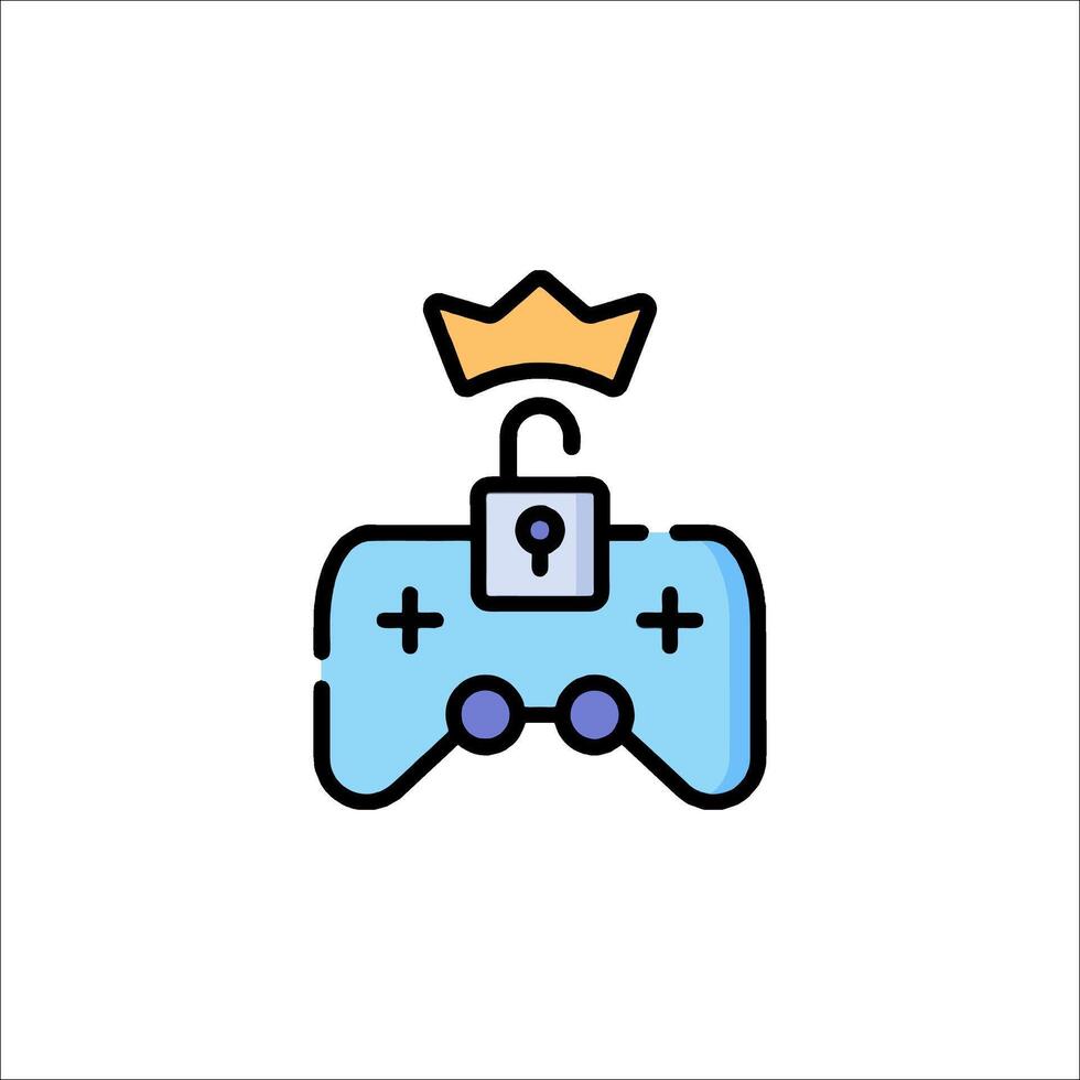 A game controller with a crown on it vector