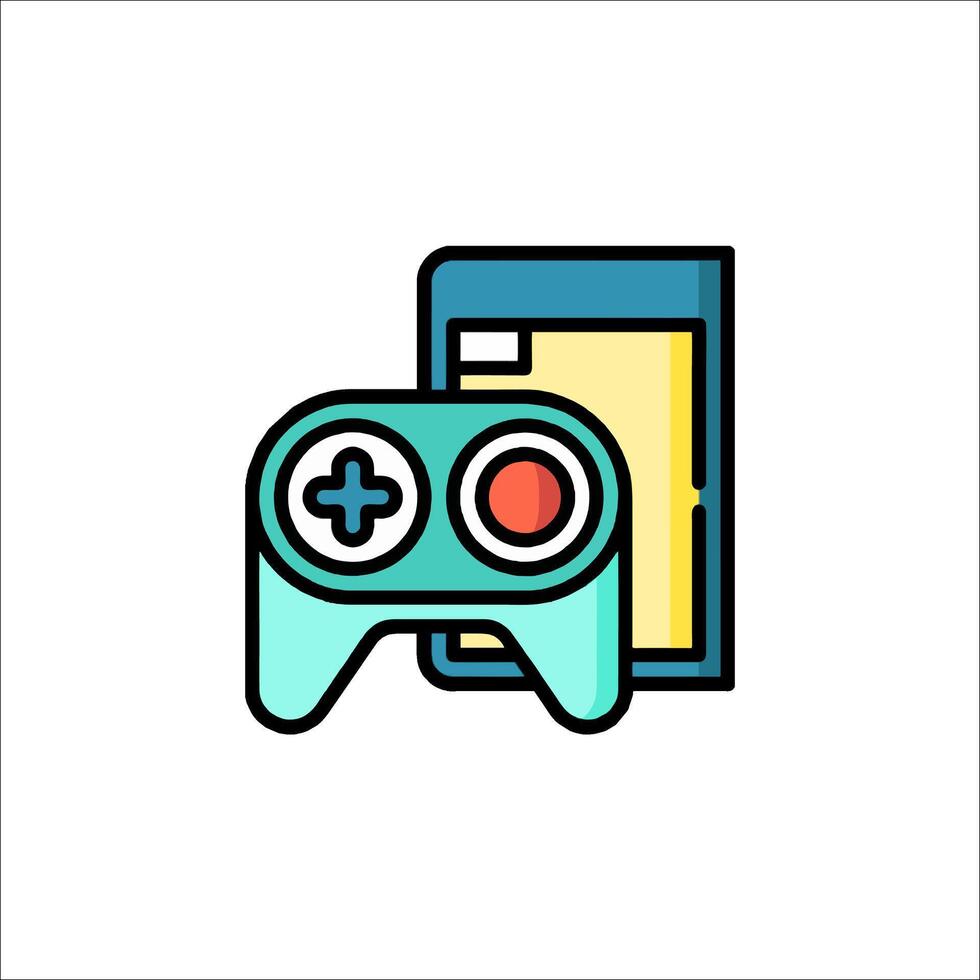 A game controller and phone icon vector