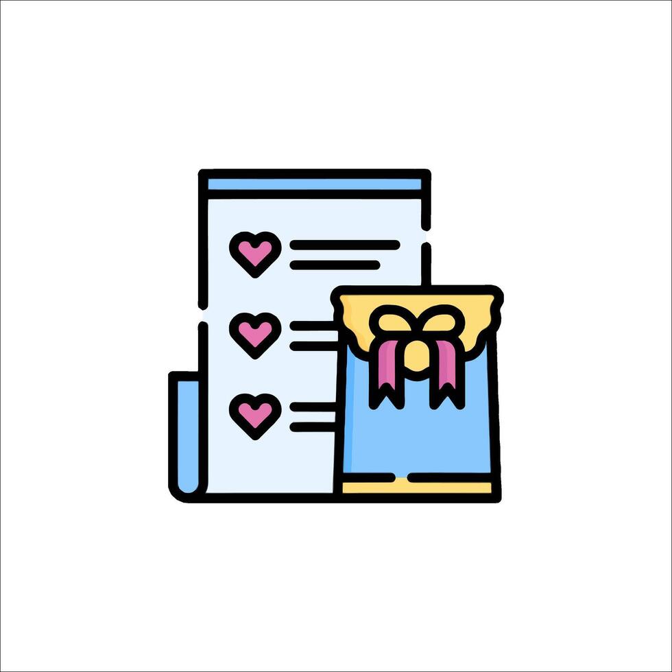 A gift box and a checkbox icon vector