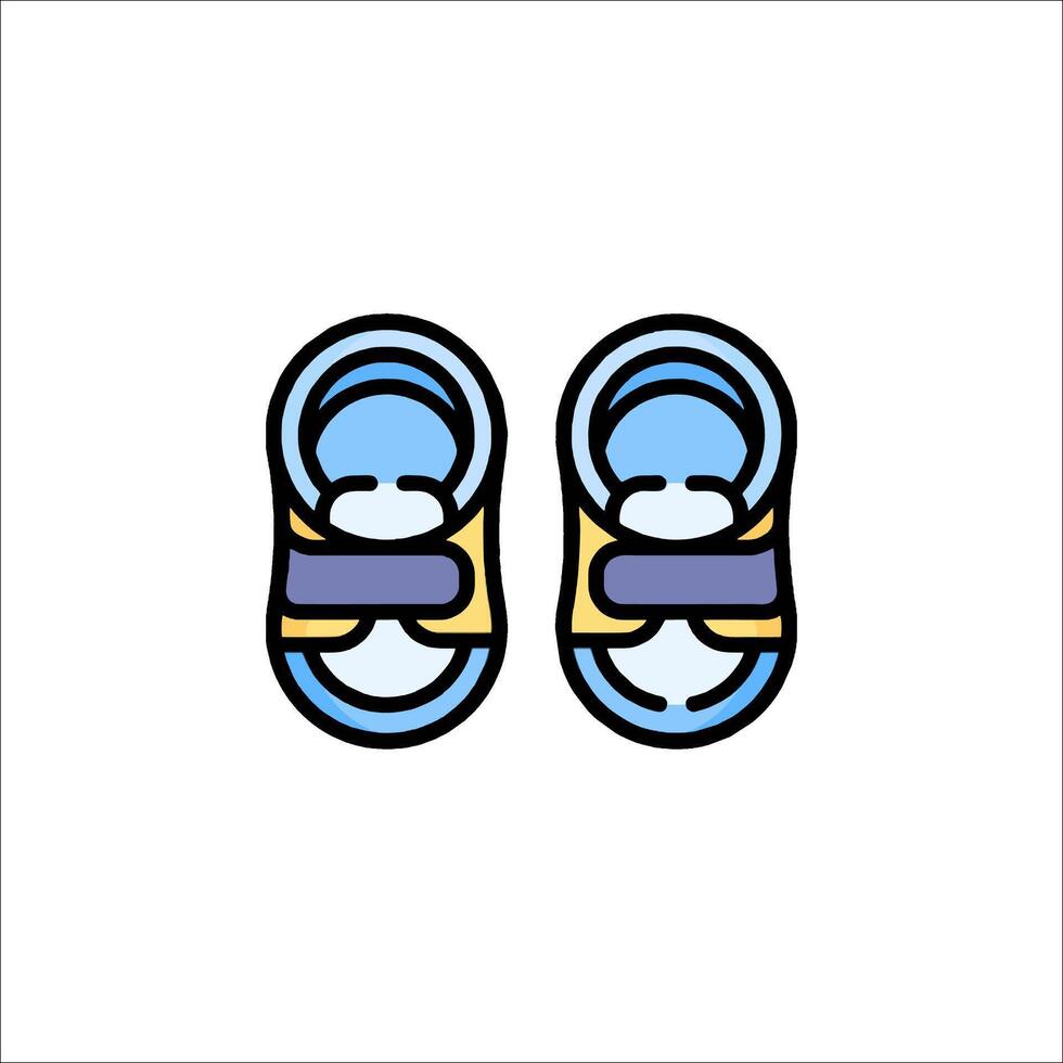 Baby shoes icon illustration vector
