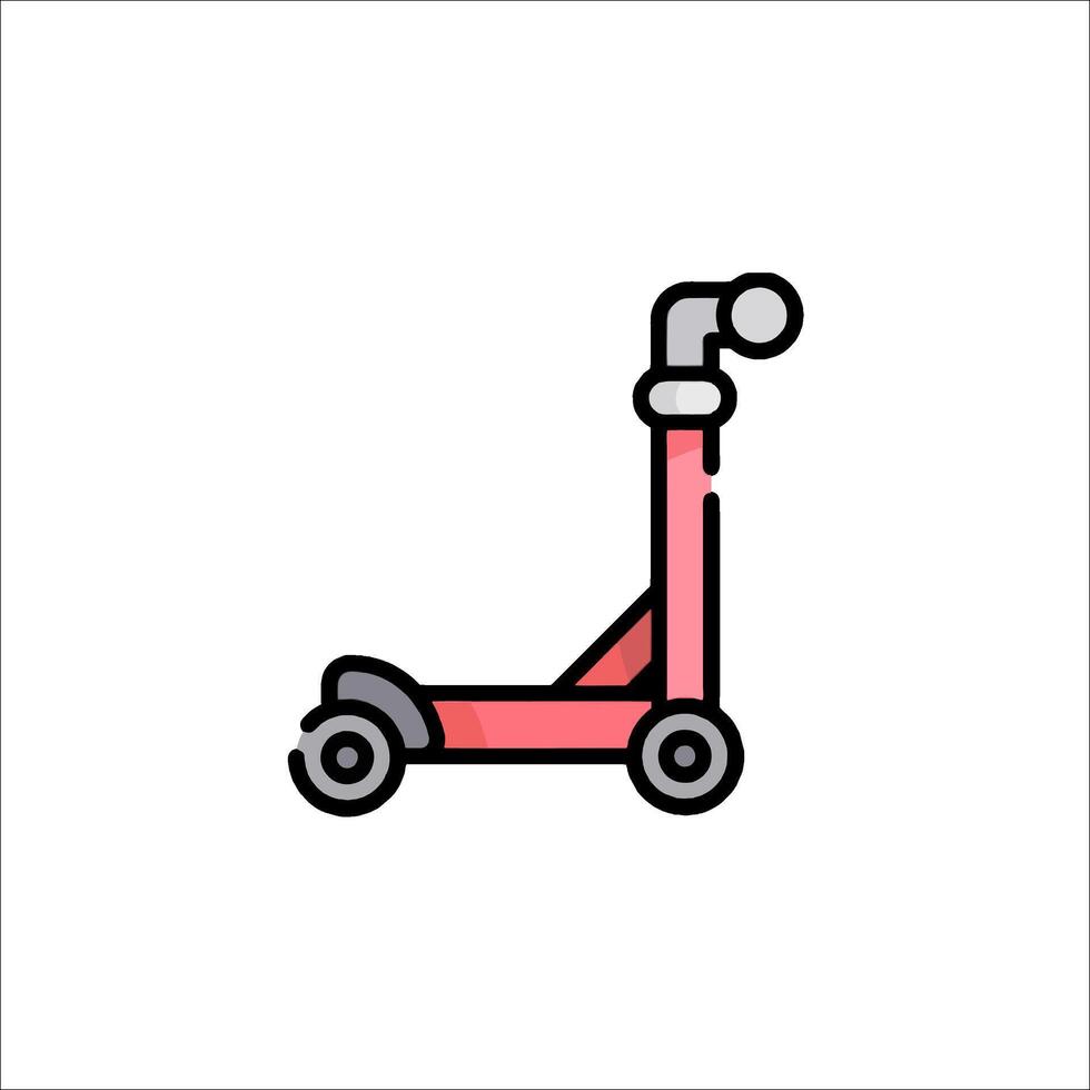 A red scooter icon on a white background vector