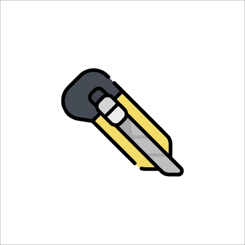 A key with a yellow handle and a black handle vector