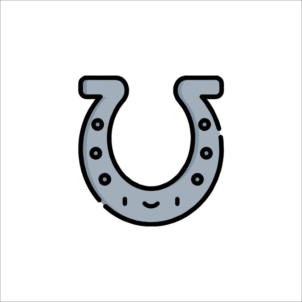A horseshoe icon on a white background vector