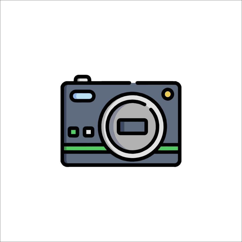 A camera icon on a white background vector