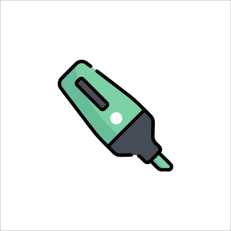 A green pen icon on a white background vector