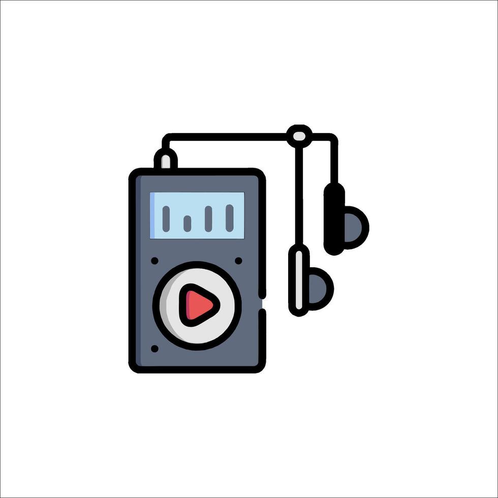 A music player icon on a white background vector