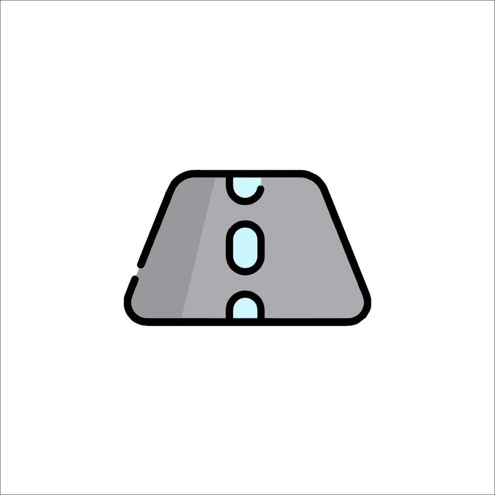 A road sign with a line on it vector