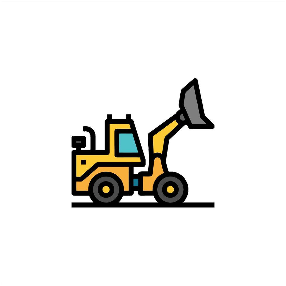 A construction vehicle icon on a white background vector