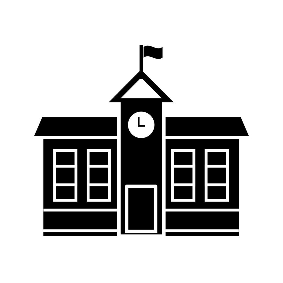 School icon High School Modern Simple Icon School building educational institution college vector
