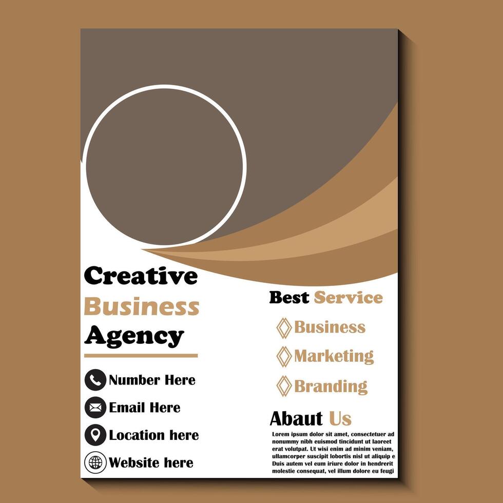 Simple social media flyer design template icon vector