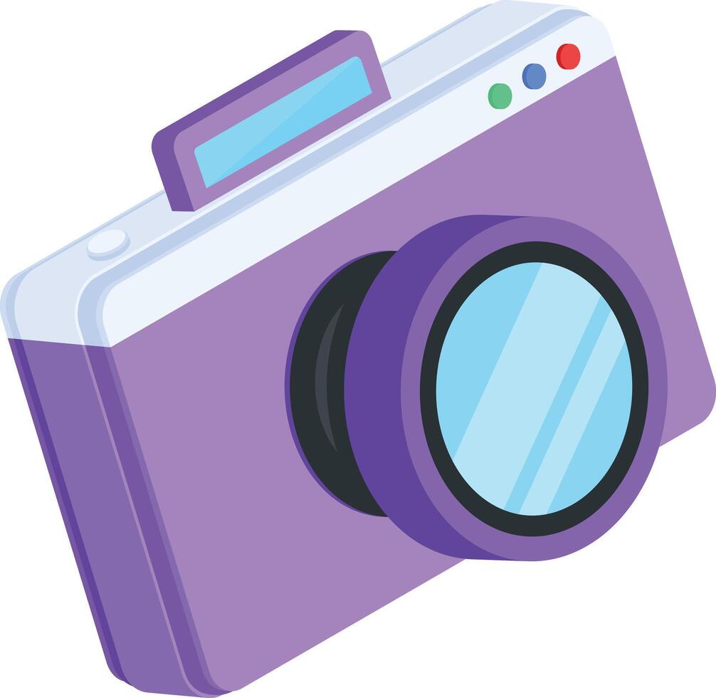 Stylish Purple Camera Icon vector