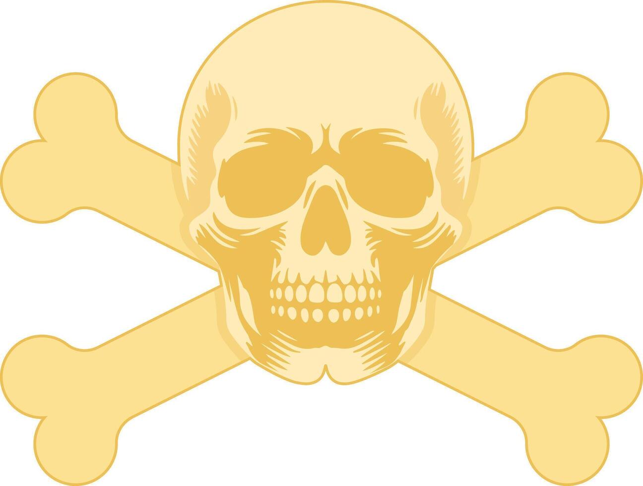 Skull and Crossbones Illustration vector
