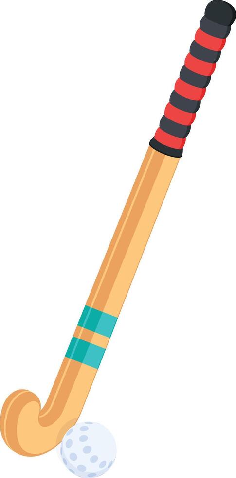 Isometric Hockey Stick and Ball vector