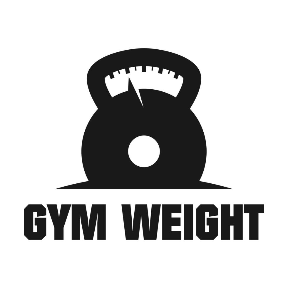 gym weight flat minimalist logo design vector